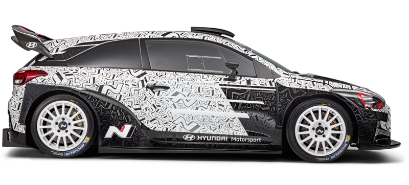 Illustration for article titled Marvel At The Wide Hips, Huge Wing And General Insanity Of Hyundai's 2017 i20 WRC Car
